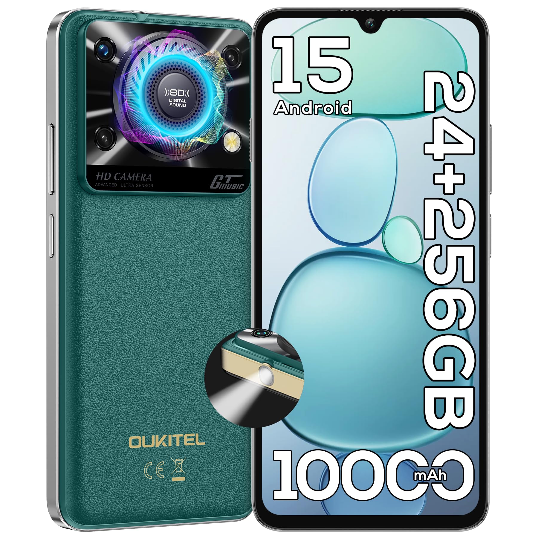 OUKITEL C60 PRO スマートフォン SIMフリー24GB+256GB Amazon.com: OUKITEL C60 PRO Android 15 Cell Phone Unlocked